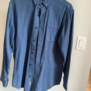 Blue Eddie Bauer Button Down Long Sleeve Shirt